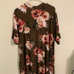 Sweet Lovely Olive/Multi-Colored Floral Dress 3XL